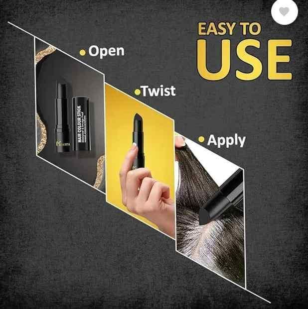 Lipstick Shape Hair Color Dyeing Pen (Black) 3.5 gm