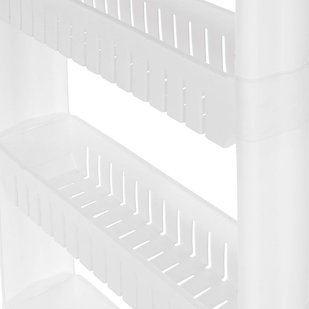 Slim 3-Tier Rolling Storage Rack | Space-Saving Slide-Out Organizer for Kitchen, Bathroom & Laundry