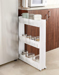 Slim 3-Tier Rolling Storage Rack | Space-Saving Slide-Out Organizer for Kitchen, Bathroom & Laundry