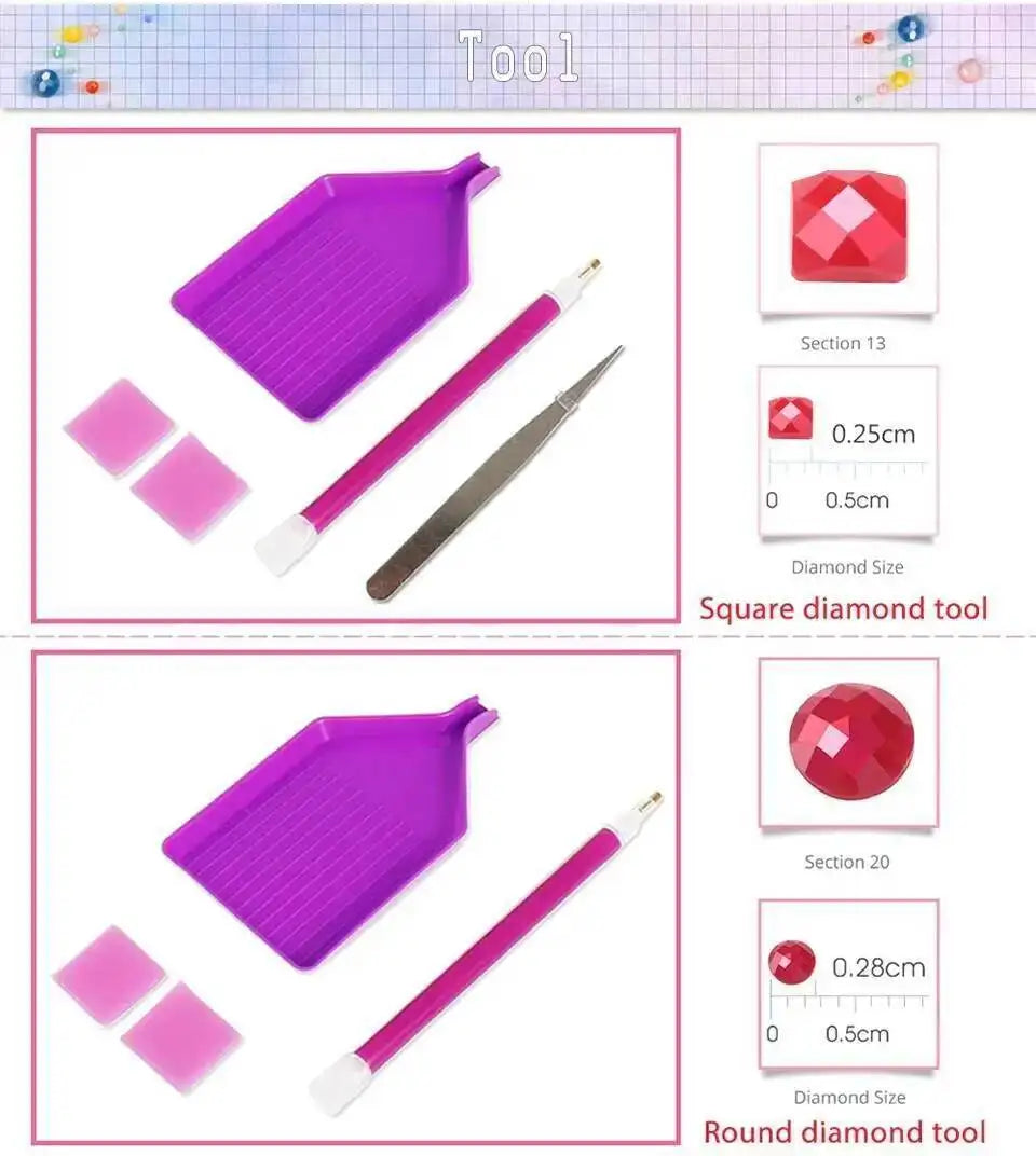 Wolf Diamond Painting Kit – DIY Crystal Mosaic Art