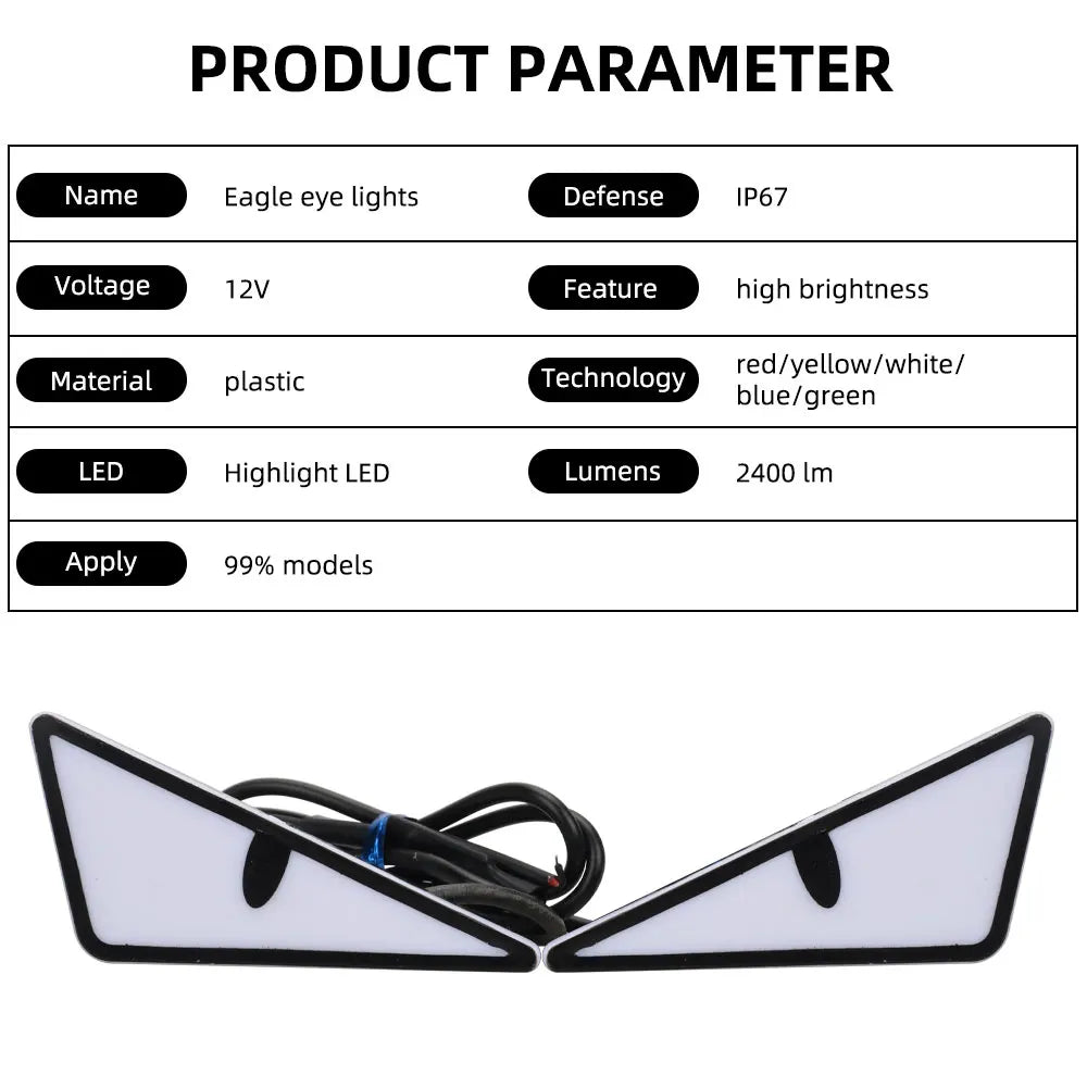 LED Devil Eyes Headlight Lights – Universal Car & Motorcycle