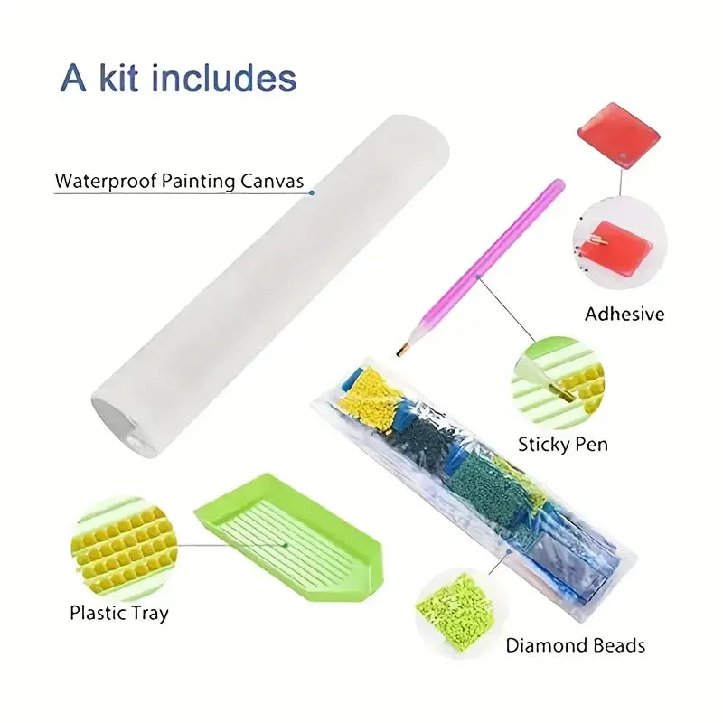 Colorful Lightning Diamond Painting – Full Round DIY Mosaic Wall Art