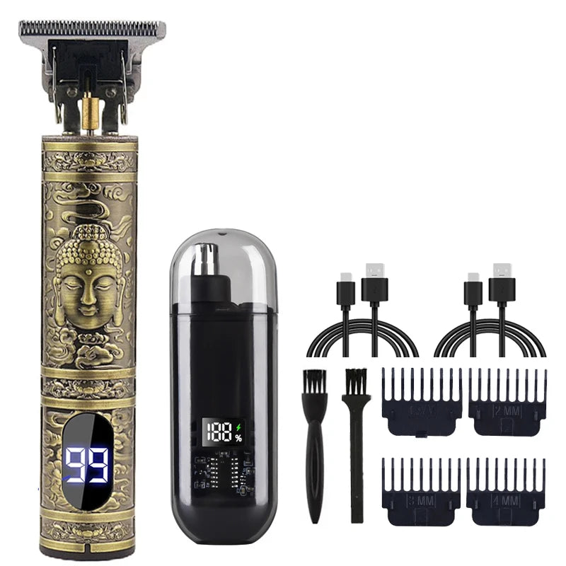 T9 Vintage Hair Clipper – Professional Beard & Hair Trimmer