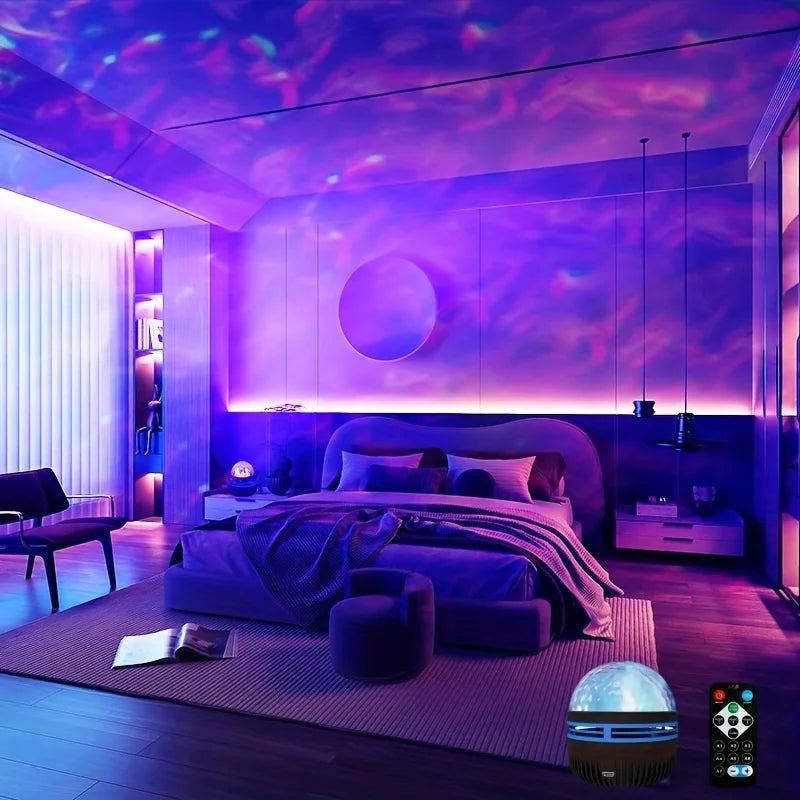 LED Starry Sky Projector Night Light with Remote – 7 Colors
