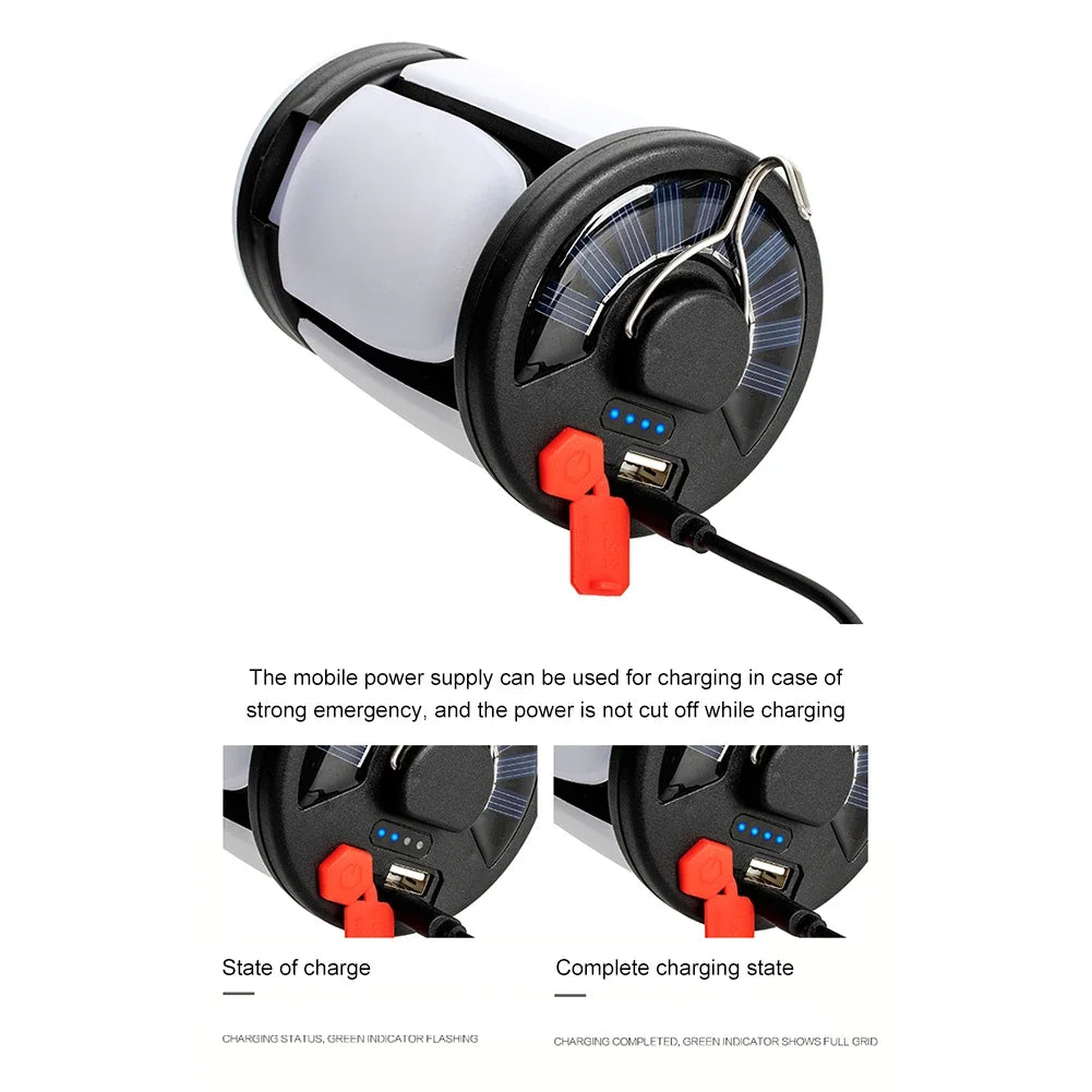 Rechargeable LED Camping Lantern – Portable Tent Light with 3 Modes