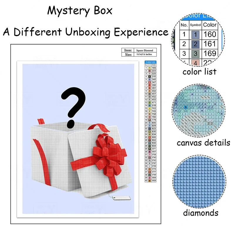DIY 5D Diamond Painting Mystery Box – Rhinestone Art Kit