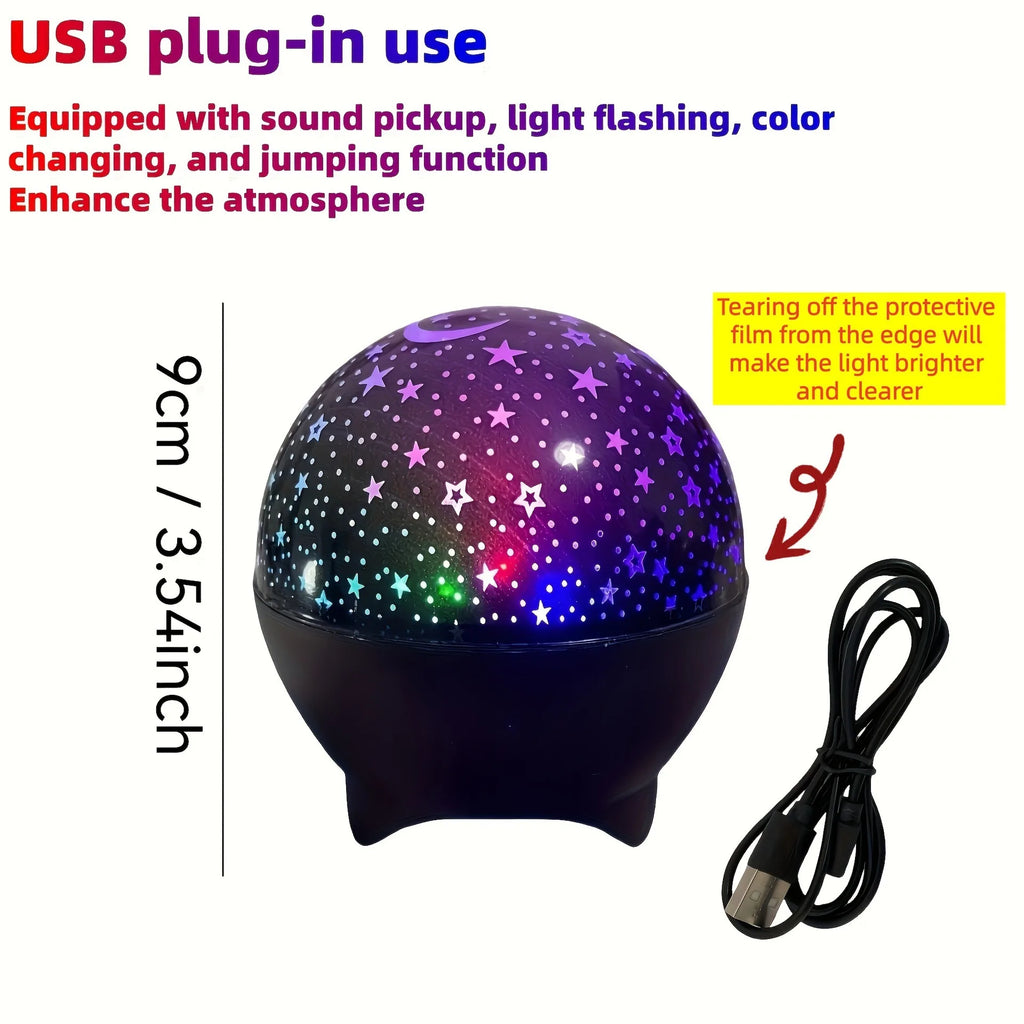 RGB Galaxy Star Projector Night Light – USB LED Lamp