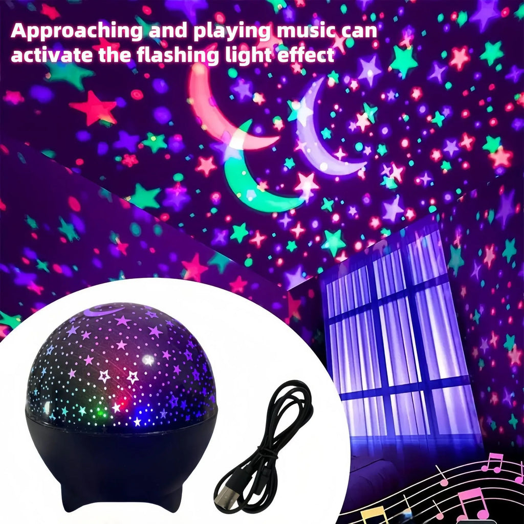 RGB Galaxy Star Projector Night Light – USB LED Lamp