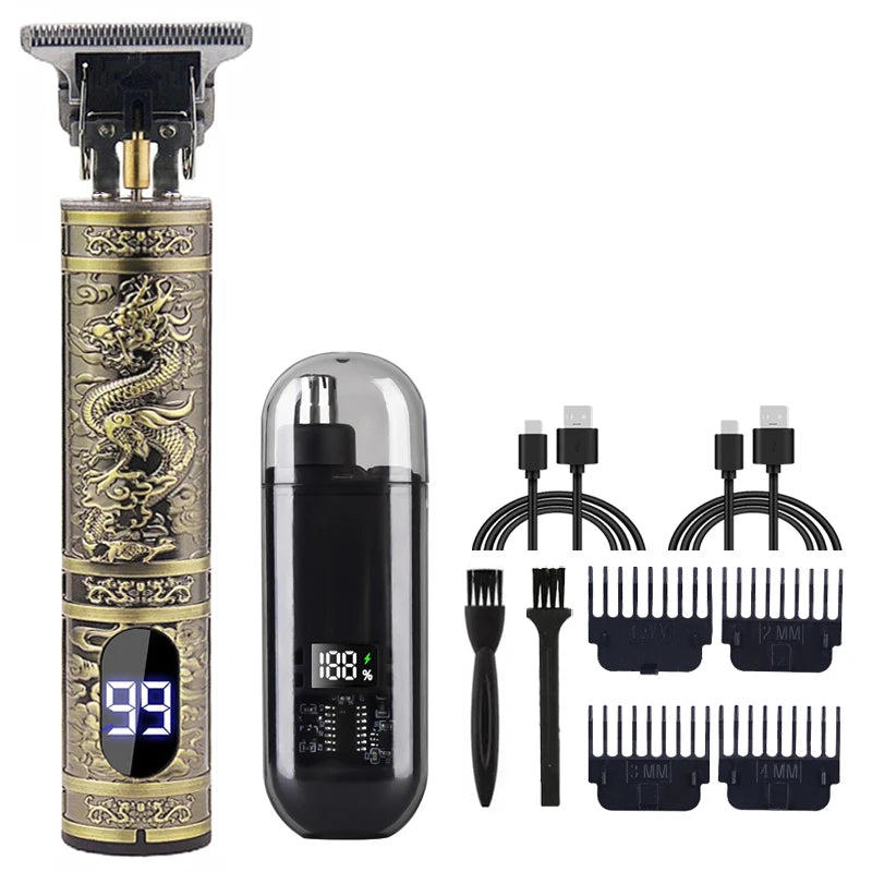 T9 Vintage Hair Clipper – Professional Beard & Hair Trimmer