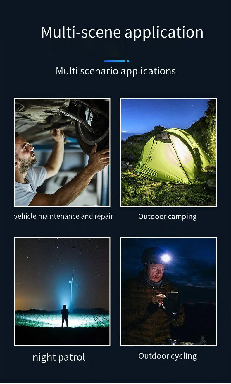 New Ultra Powerful Flashlight 3 Core LED Mini Tactical Flashlight Rechargeable High Power LED Torch Metal Pen Clip Hand Lamp