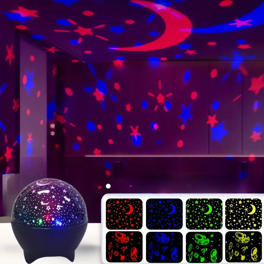 RGB Galaxy Star Projector Night Light – USB LED Lamp