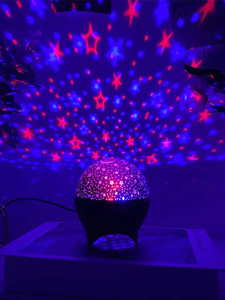RGB Galaxy Star Projector Night Light – USB LED Lamp