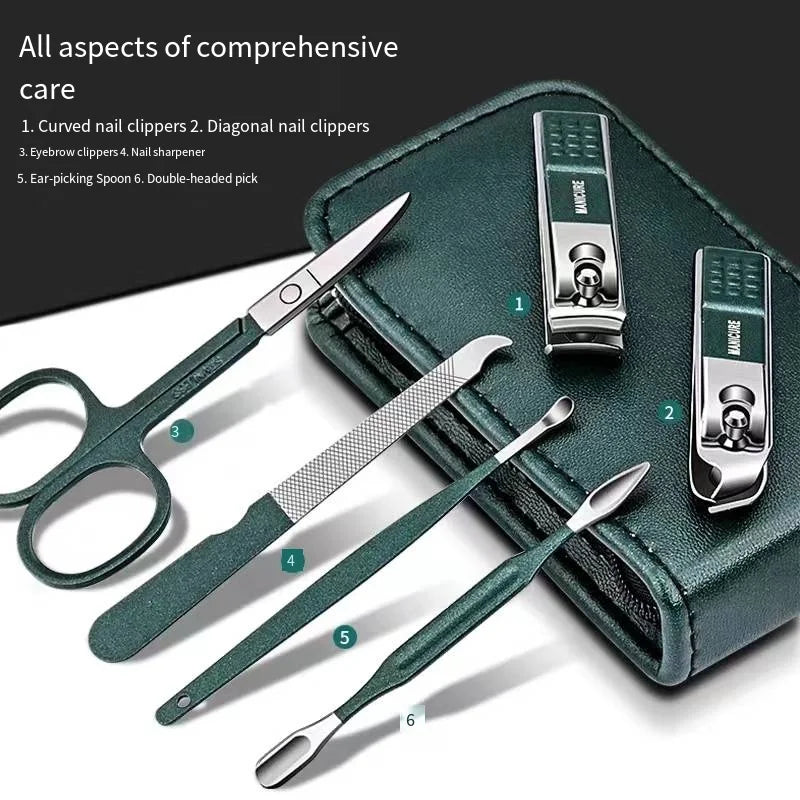 6-Piece Professional Nail Clipper & Manicure Kit