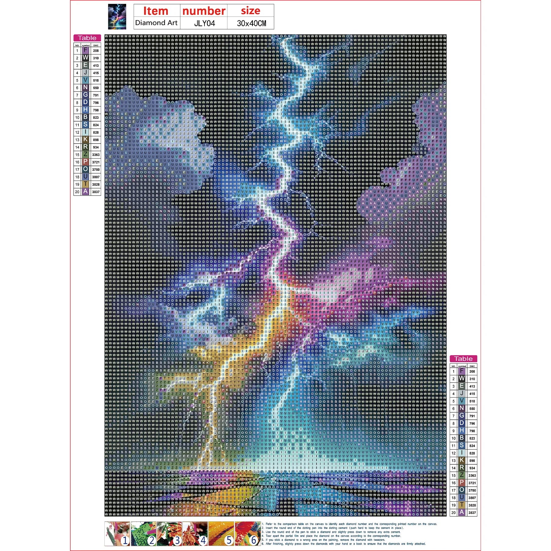 Colorful Lightning Diamond Painting – Full Round DIY Mosaic Wall Art