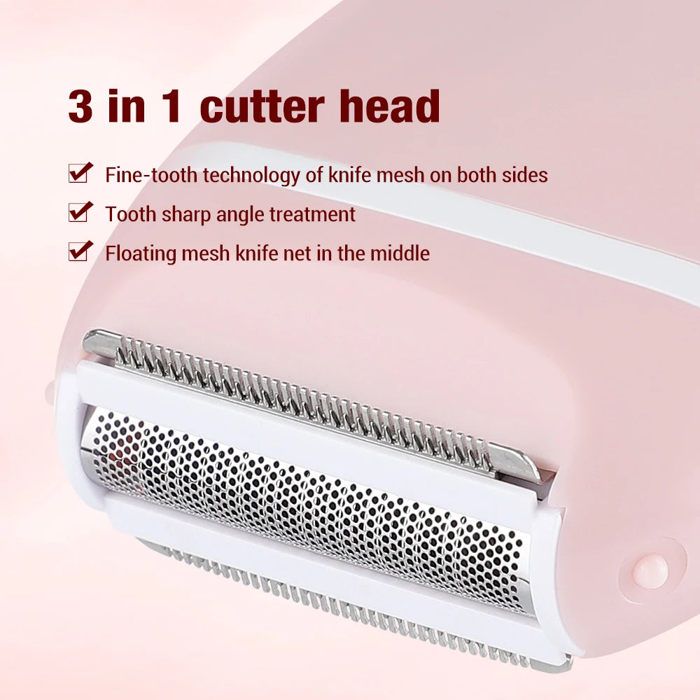 3-in-1 Electric Women’s Shaver – Mini Razor for Legs, Underarms & Body