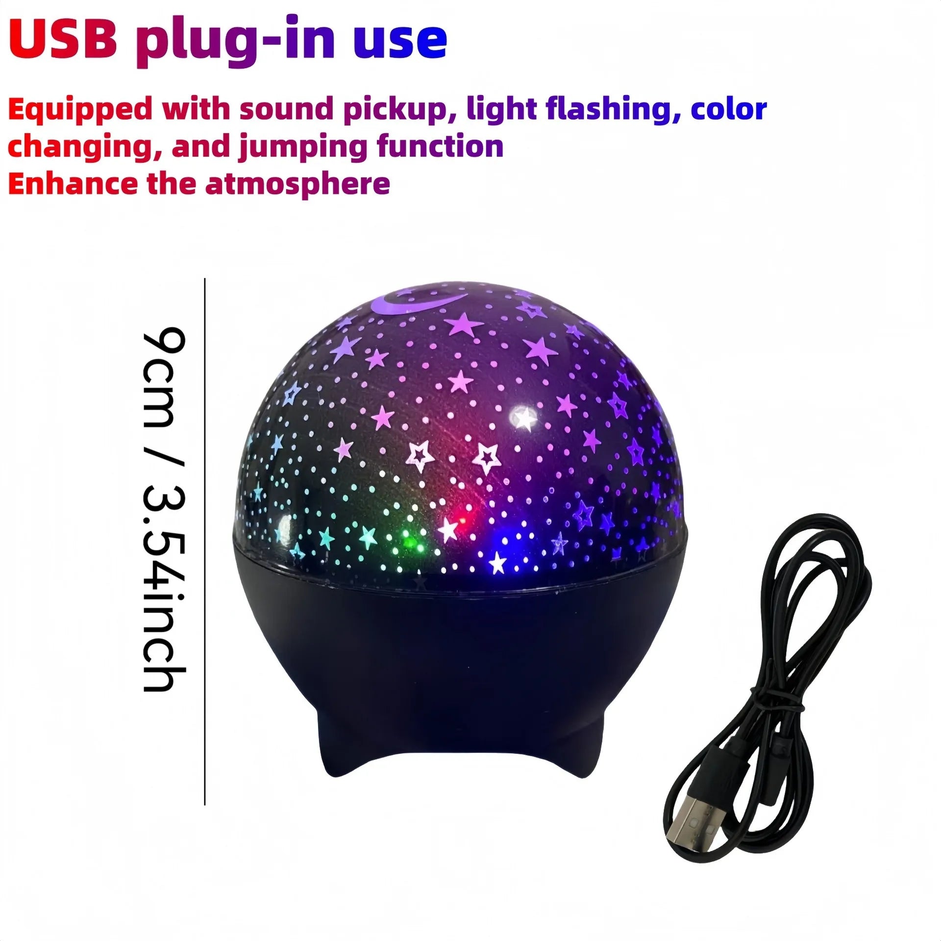 RGB Galaxy Star Projector Night Light – USB LED Lamp