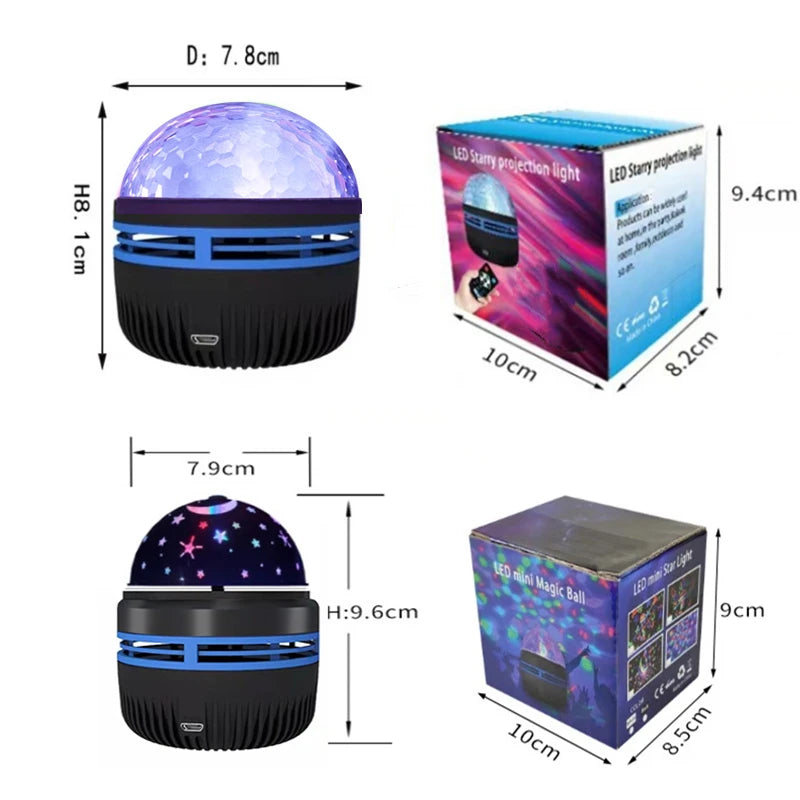 Polar Starry Projector Night Light with Remote – 7 Colors