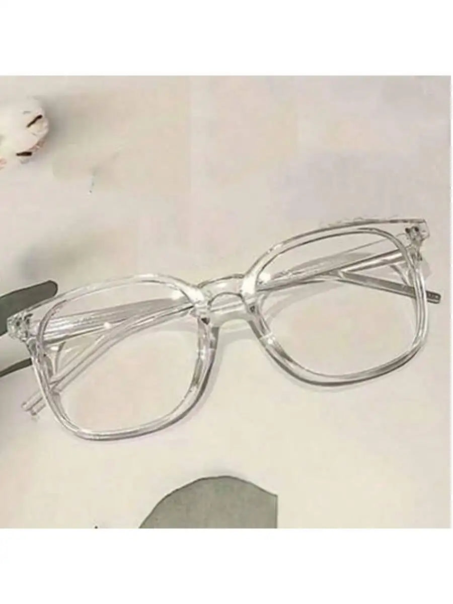 3-Pack Fashion Square Frame Glasses – Clear Black Frames