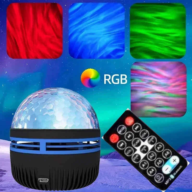 LED Starry Sky Projector Night Light with Remote – 7 Colors