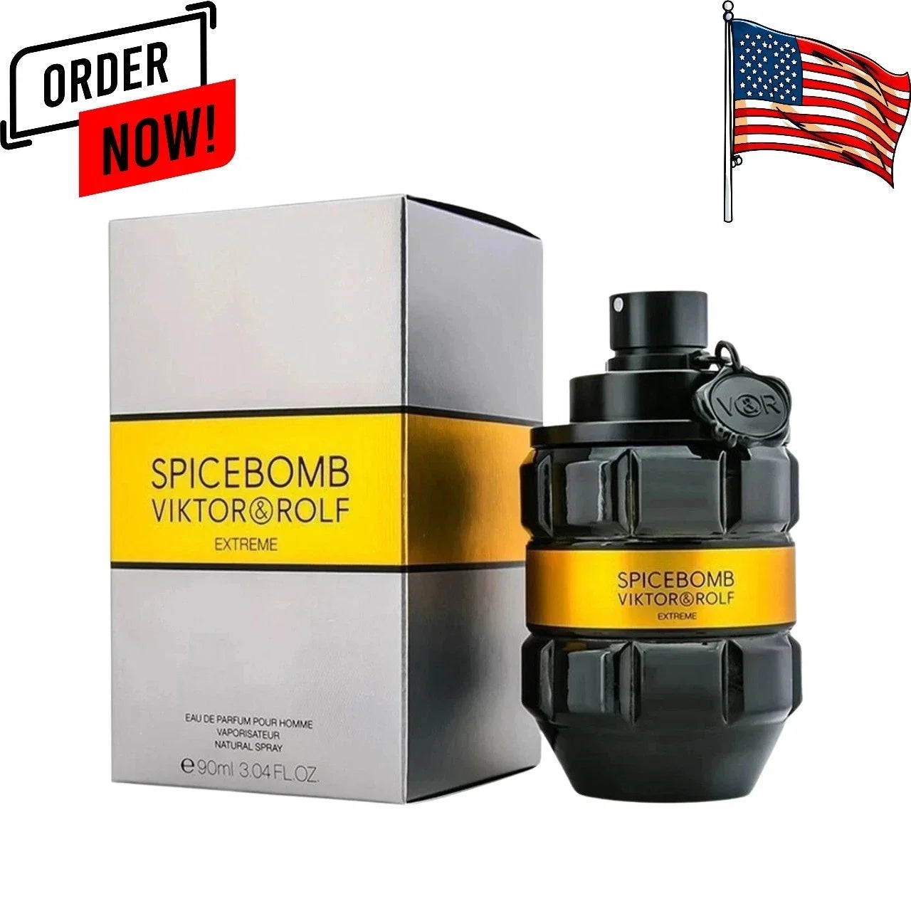 Boom! Men’s Perfume by Viktor & Rolf – Spicy Amber Vanilla Fragrance (3.4 oz)