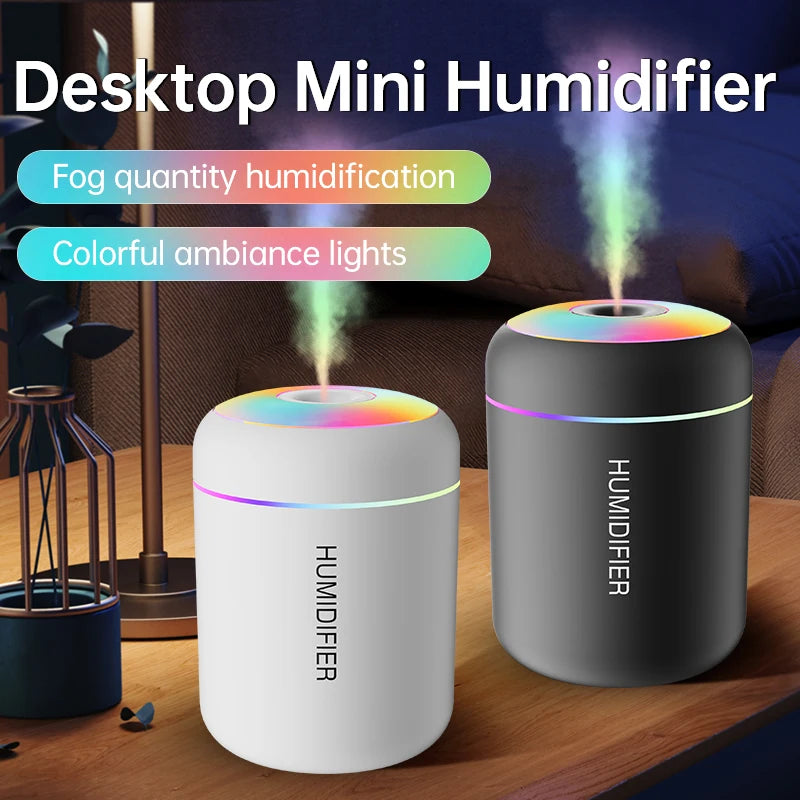 Mini USB Air Humidifier & Aroma Diffuser – 180ML Mist Maker