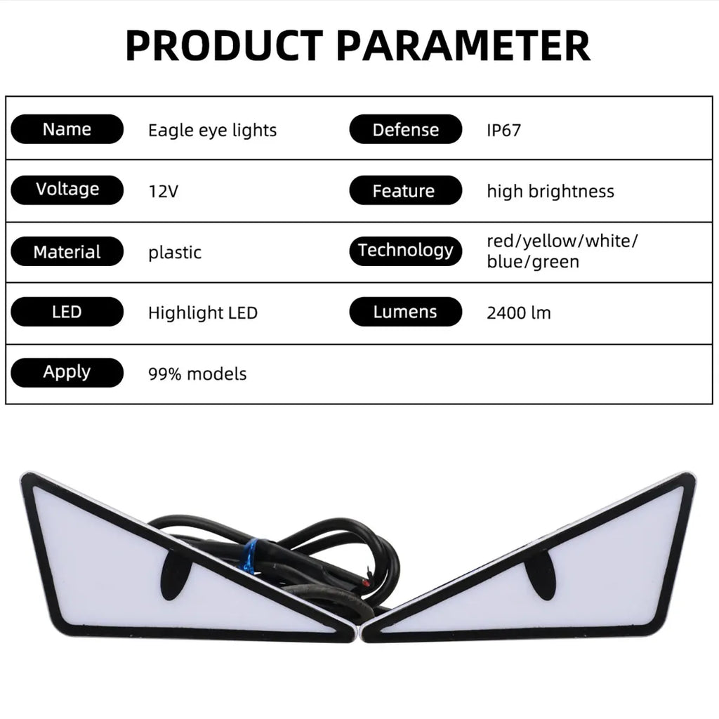 LED Devil Eyes Headlight Lights – Universal Car & Motorcycle