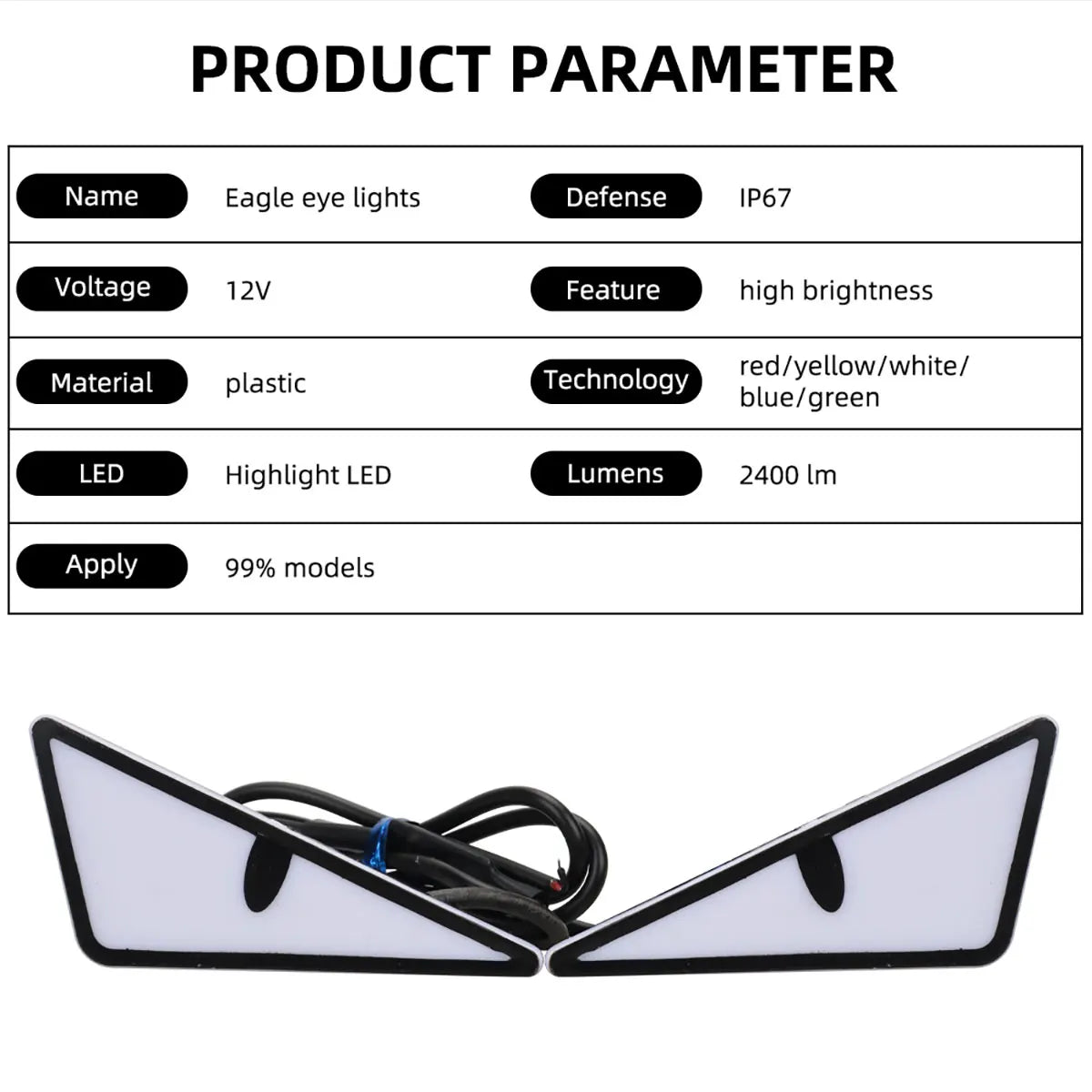 LED Devil Eyes Headlight Lights – Universal Car & Motorcycle