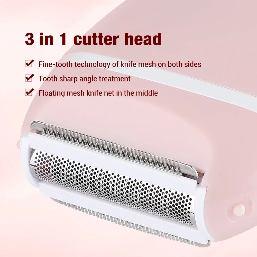 3-in-1 Electric Women’s Shaver – Mini Razor for Legs, Underarms & Body