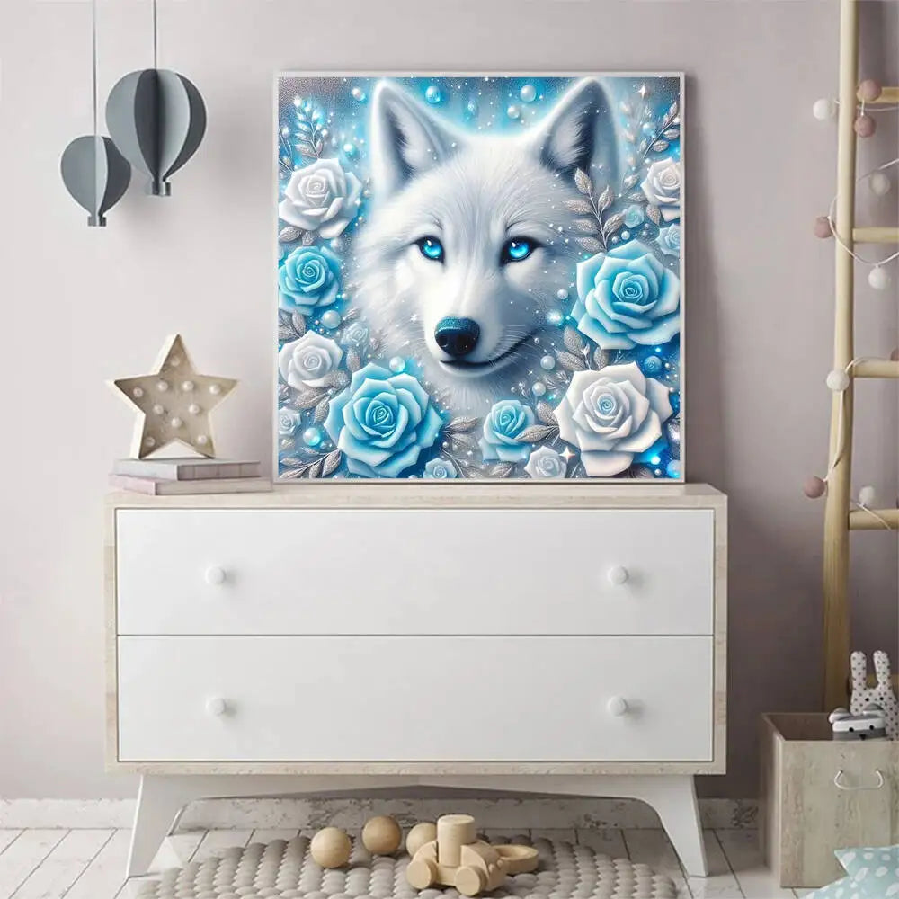 Wolf Diamond Painting Kit – DIY Crystal Mosaic Art