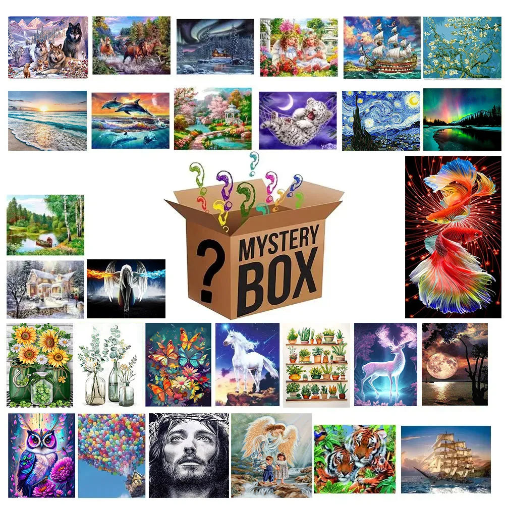 DIY 5D Diamond Painting Mystery Box – Rhinestone Art Kit