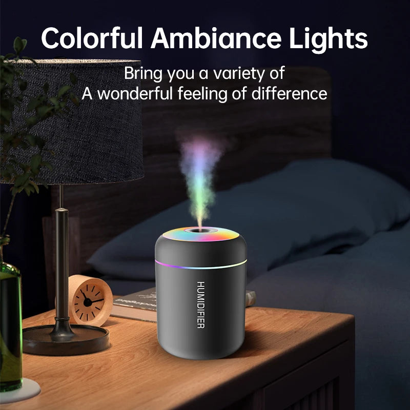 Mini USB Air Humidifier & Aroma Diffuser – 180ML Mist Maker