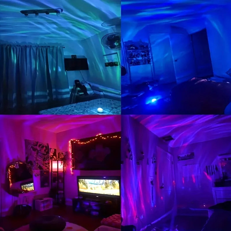 RGB Aurora Galaxy Star Projector – LED Night Light with Remote