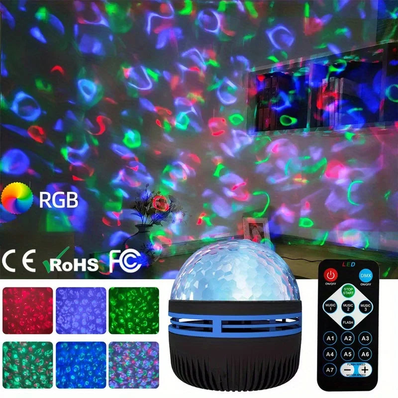 Polar Starry Projector Night Light with Remote – 7 Colors