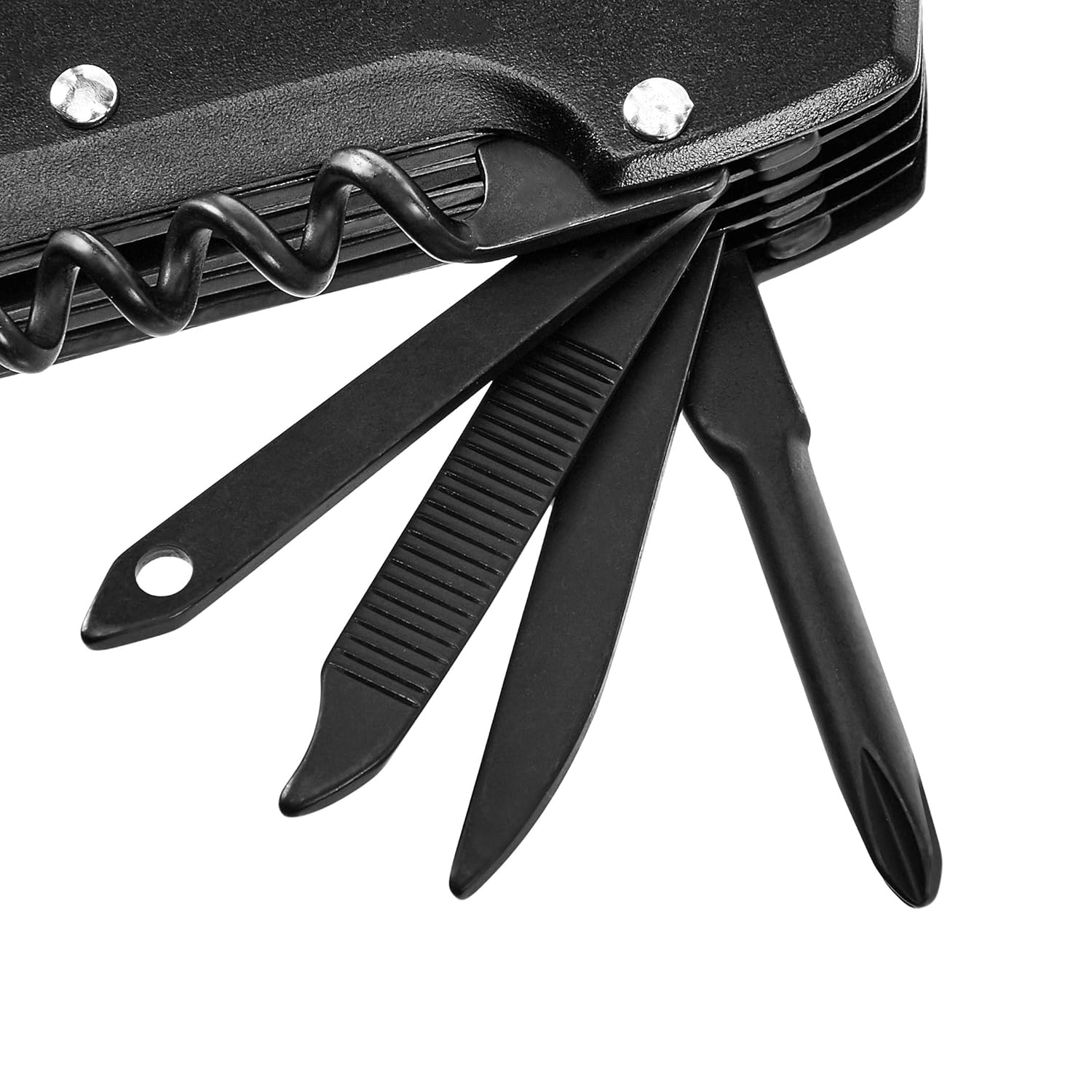This 15-in-1 multi-tool pocket knife is a compact and versatile gadget designed for everyday use and outdoor activities. It combines multiple tools in one handy device, making it perfect for travel, camping, and daily tasks.