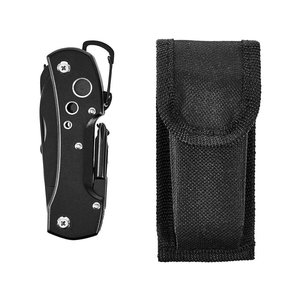 This 15-in-1 multi-tool pocket knife is a compact and versatile gadget designed for everyday use and outdoor activities. It combines multiple tools in one handy device, making it perfect for travel, camping, and daily tasks.